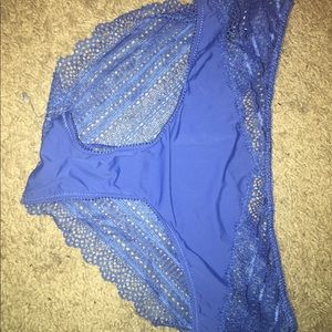 Blue lace underwear